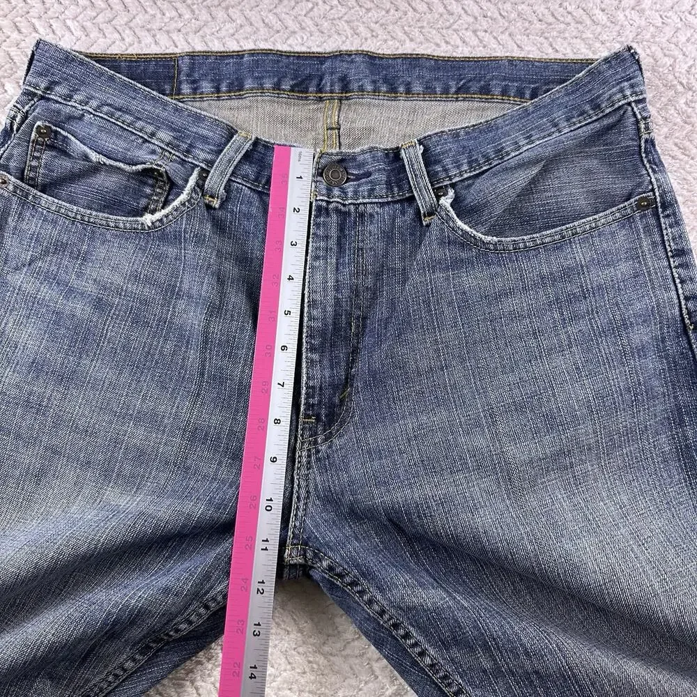 Levis 559 Jeans Men's 36x30 Blue Denim‎ Whiskered Relaxed Straight 100% Cotton